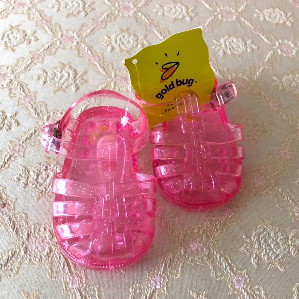 Gold Bug Glitter Jelly shoes